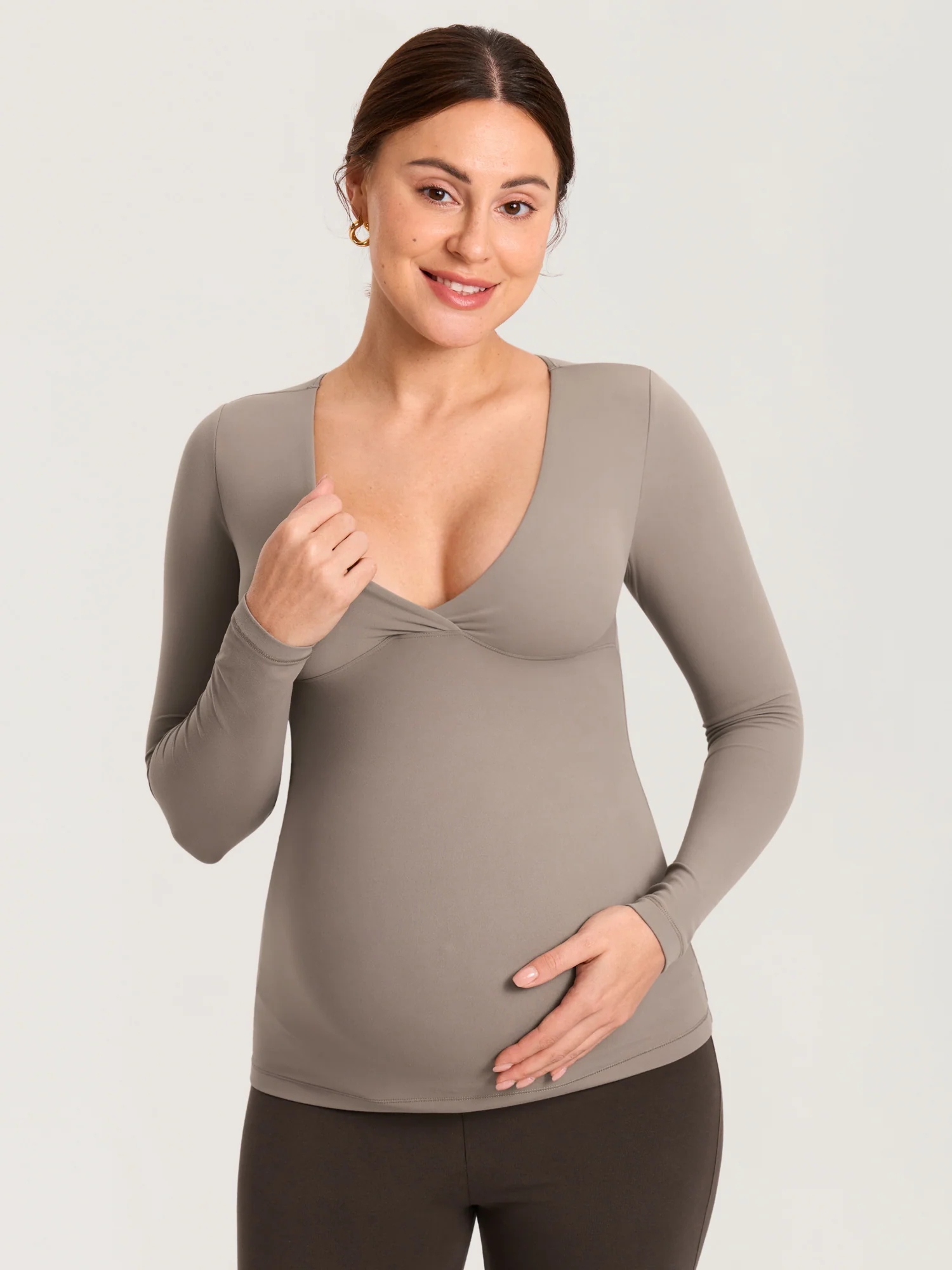 AirSoft Crossover Maternity & Nursing Top - Long Sleeves - Image 15