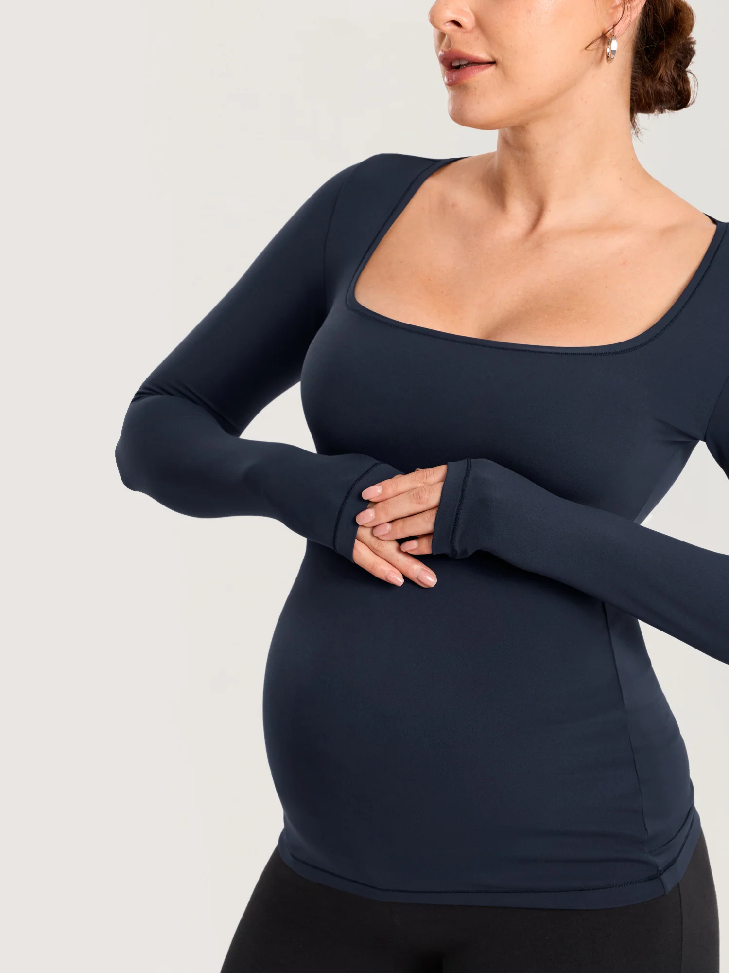 AirSoft Square Neck Maternity Top - Long Sleeves - Image 16