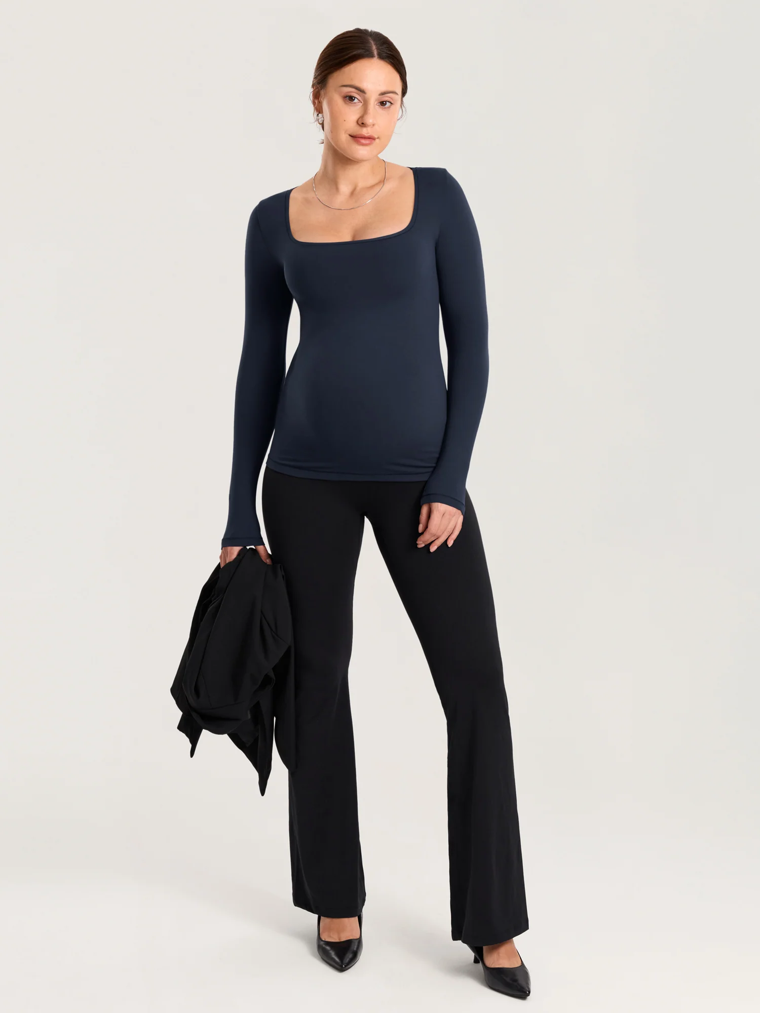 AirSoft Square Neck Maternity Top - Long Sleeves - Image 18