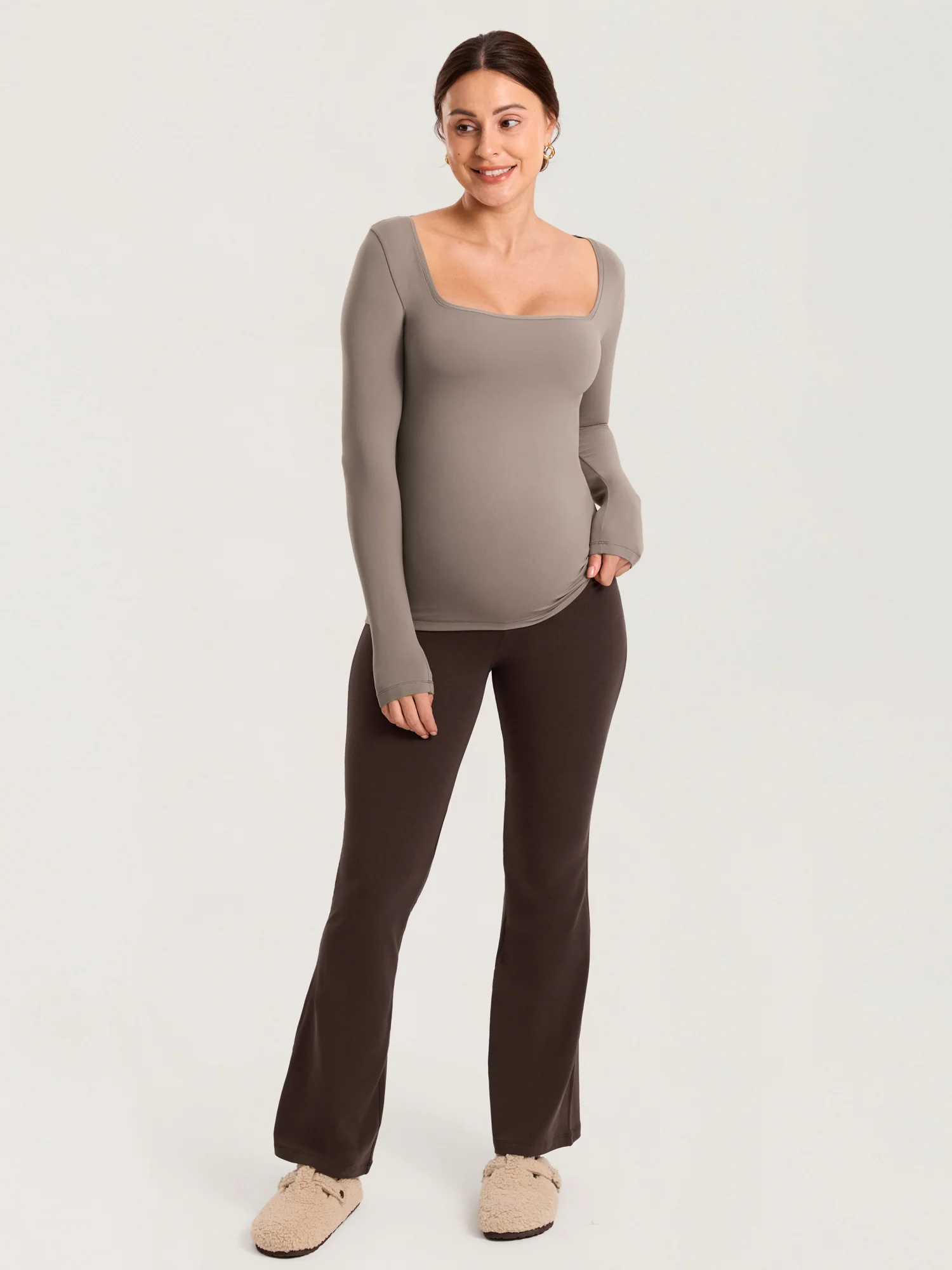 AirSoft Square Neck Maternity Top - Long Sleeves - Image 22