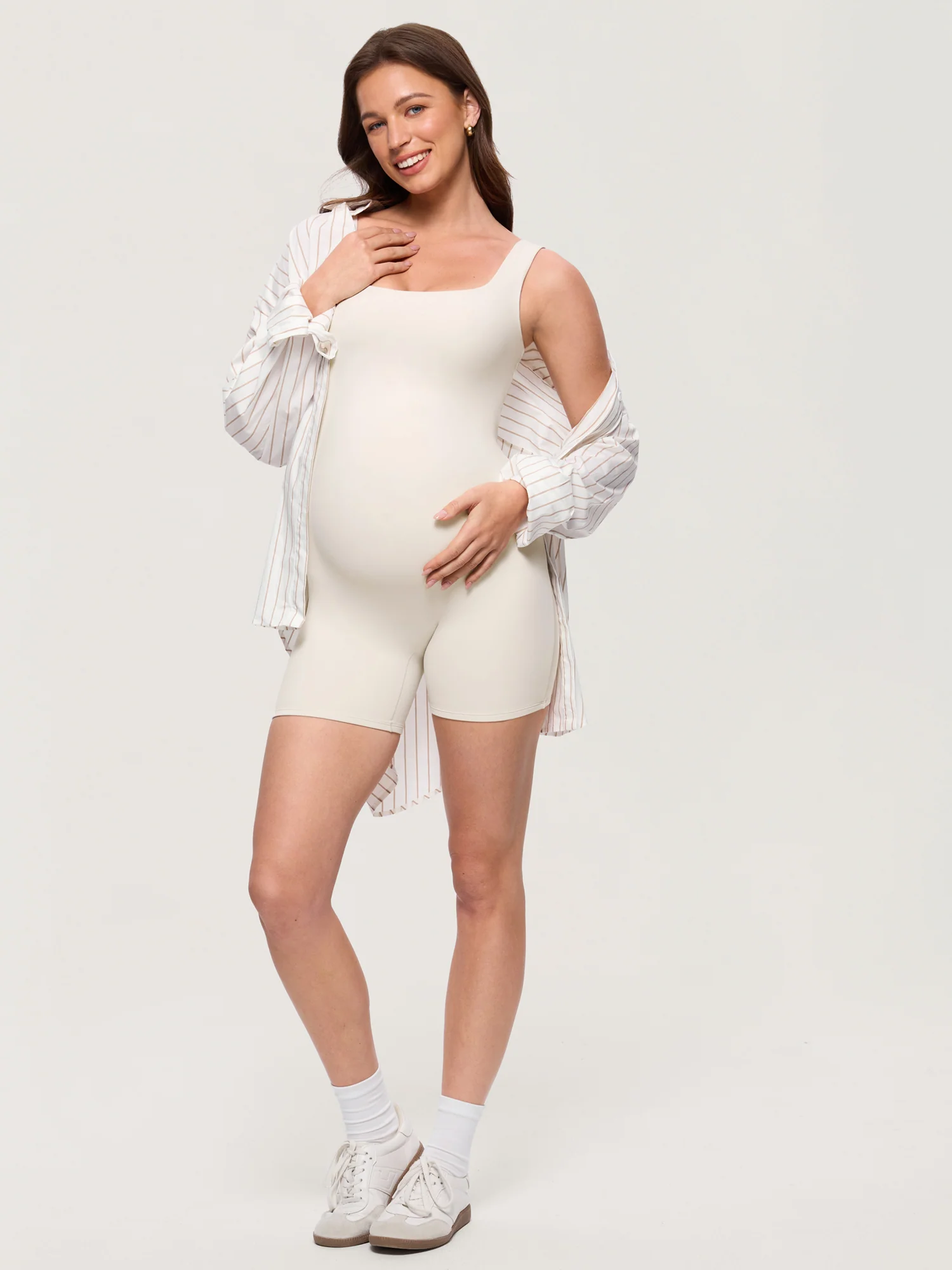 Airsofta Square Neck Maternity Romper - Image 10