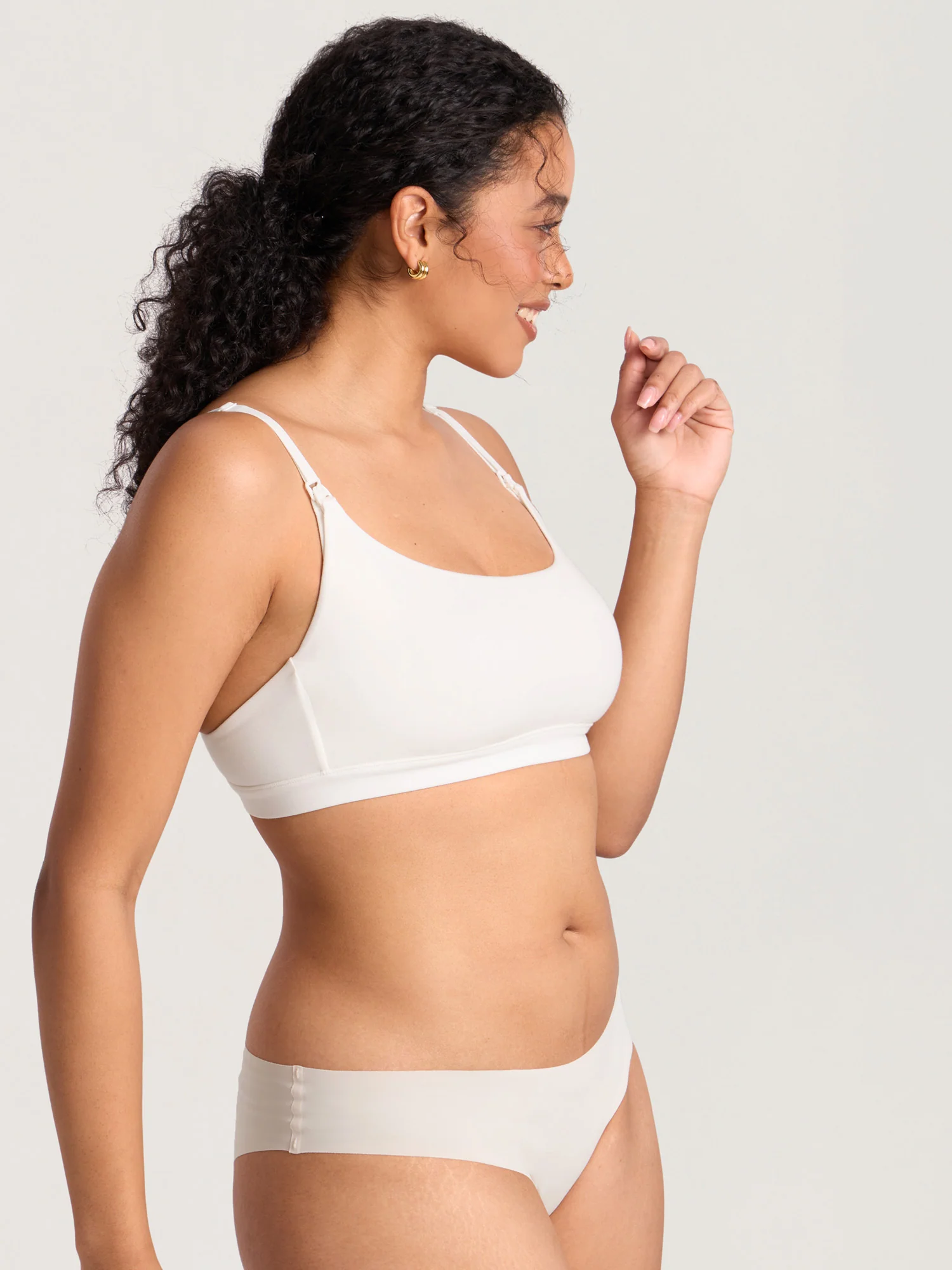 Cotton Scoop Neck Nursing Bralette - Image 16
