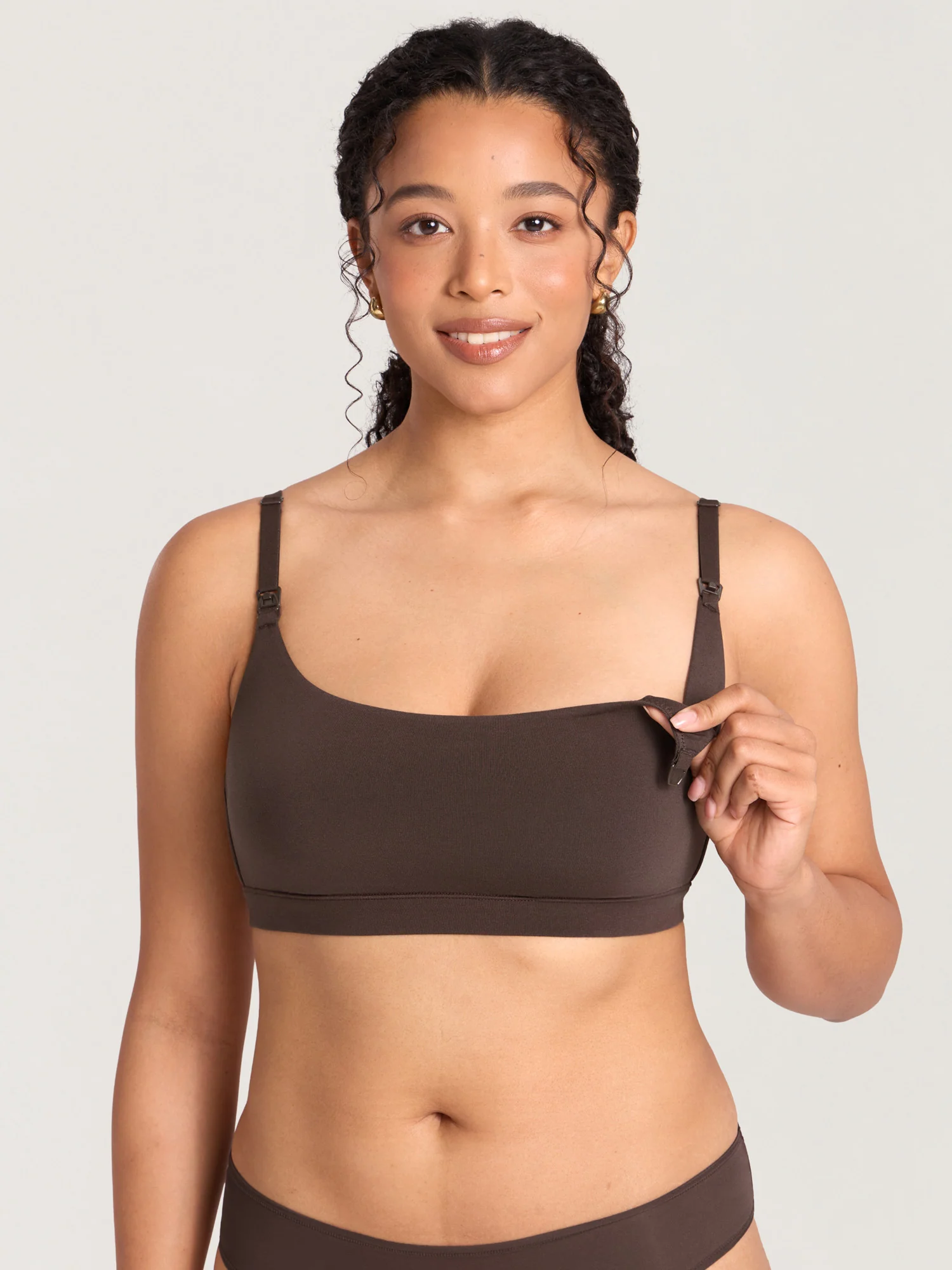 Cotton Scoop Neck Nursing Bralette - Image 5