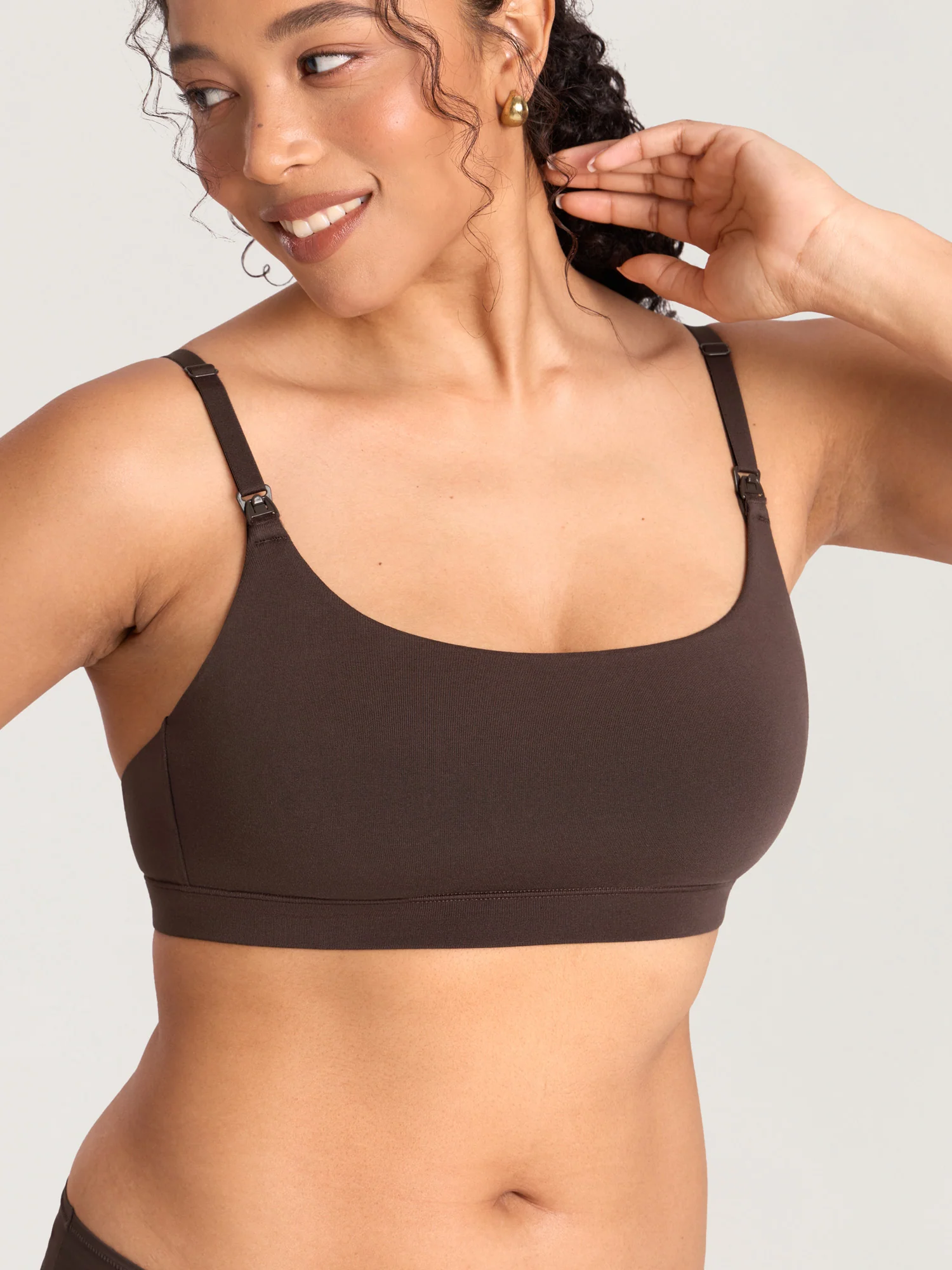 Cotton Scoop Neck Nursing Bralette - Image 7