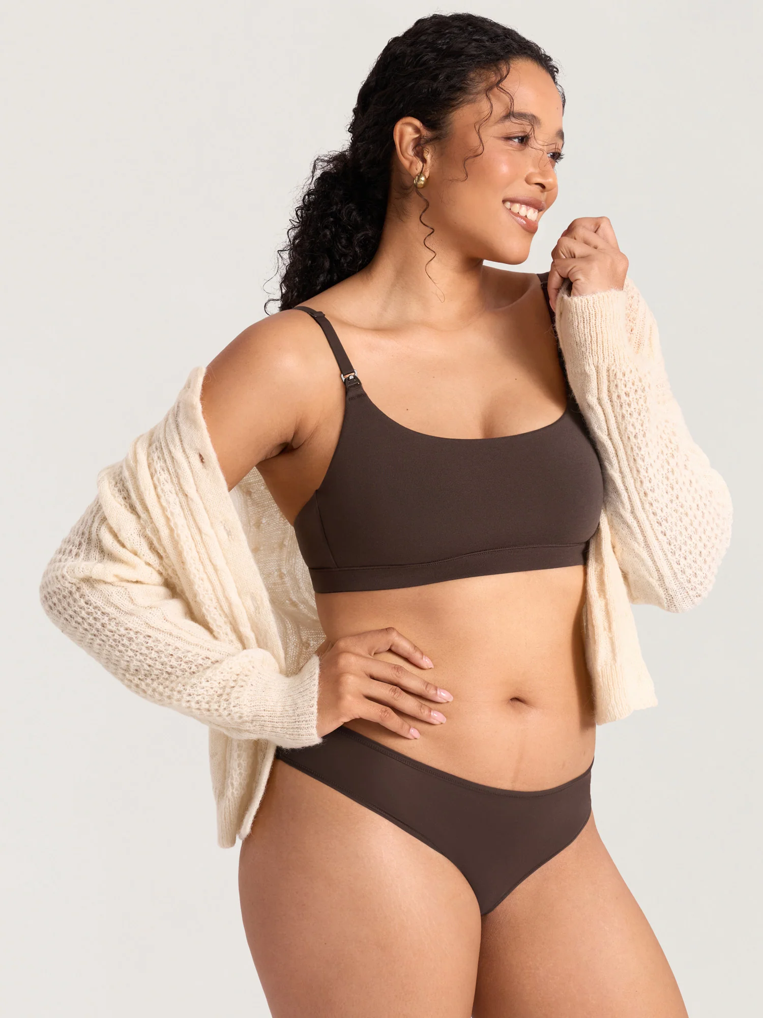 Cotton Scoop Neck Nursing Bralette - Image 8