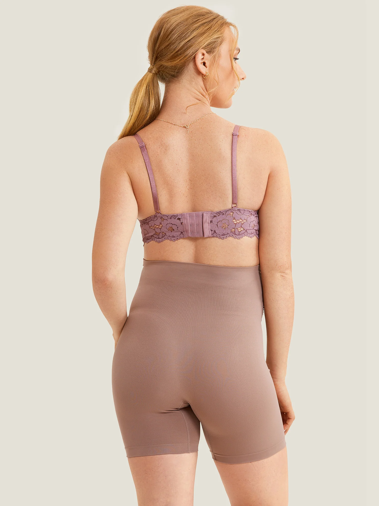 High Waist Shapewear Maternity Shorts|Seamless - Image 6