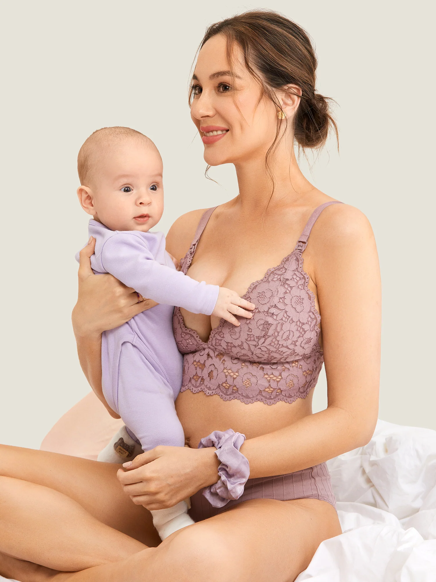Lace Plunge Nursing Bralette - Image 11