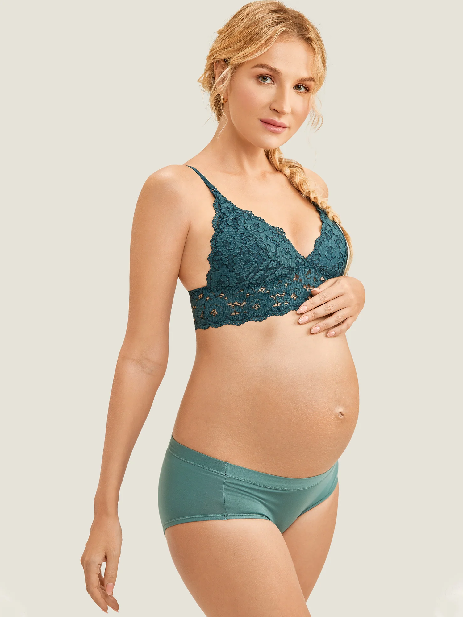 Lace Plunge Nursing Bralette - Image 27