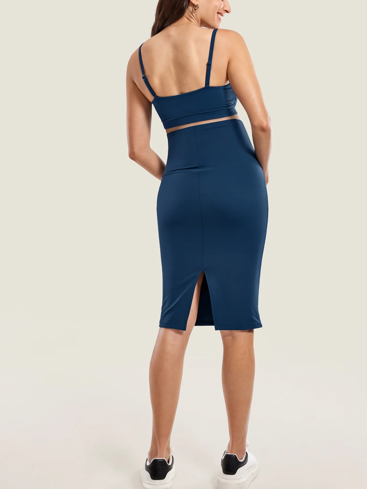 Natrelax® Maternity High Waisted Midi Skirts - Image 2