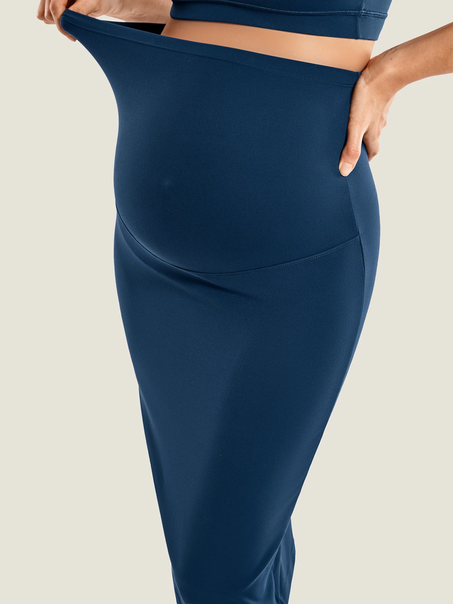 Natrelax® Maternity High Waisted Midi Skirts - Image 3