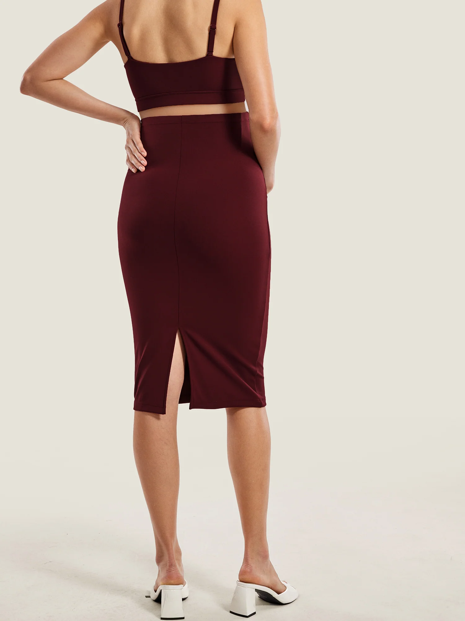 Natrelax® Maternity High Waisted Midi Skirts - Image 6