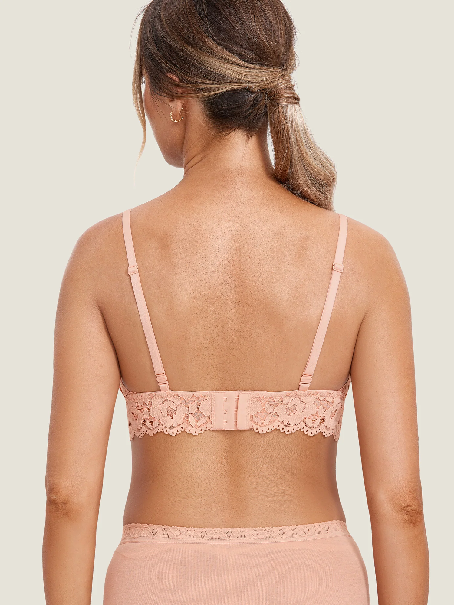 More Coverage Lace Plunge Nursing Bralette - Image 12