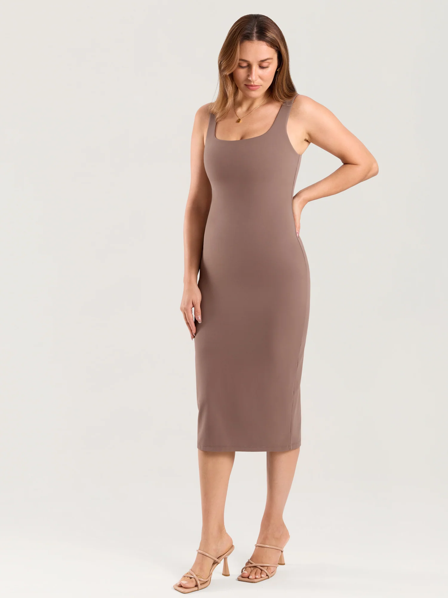 Natrelax® Bodycon Maternity Midi Dress - Back Slit - Image 18