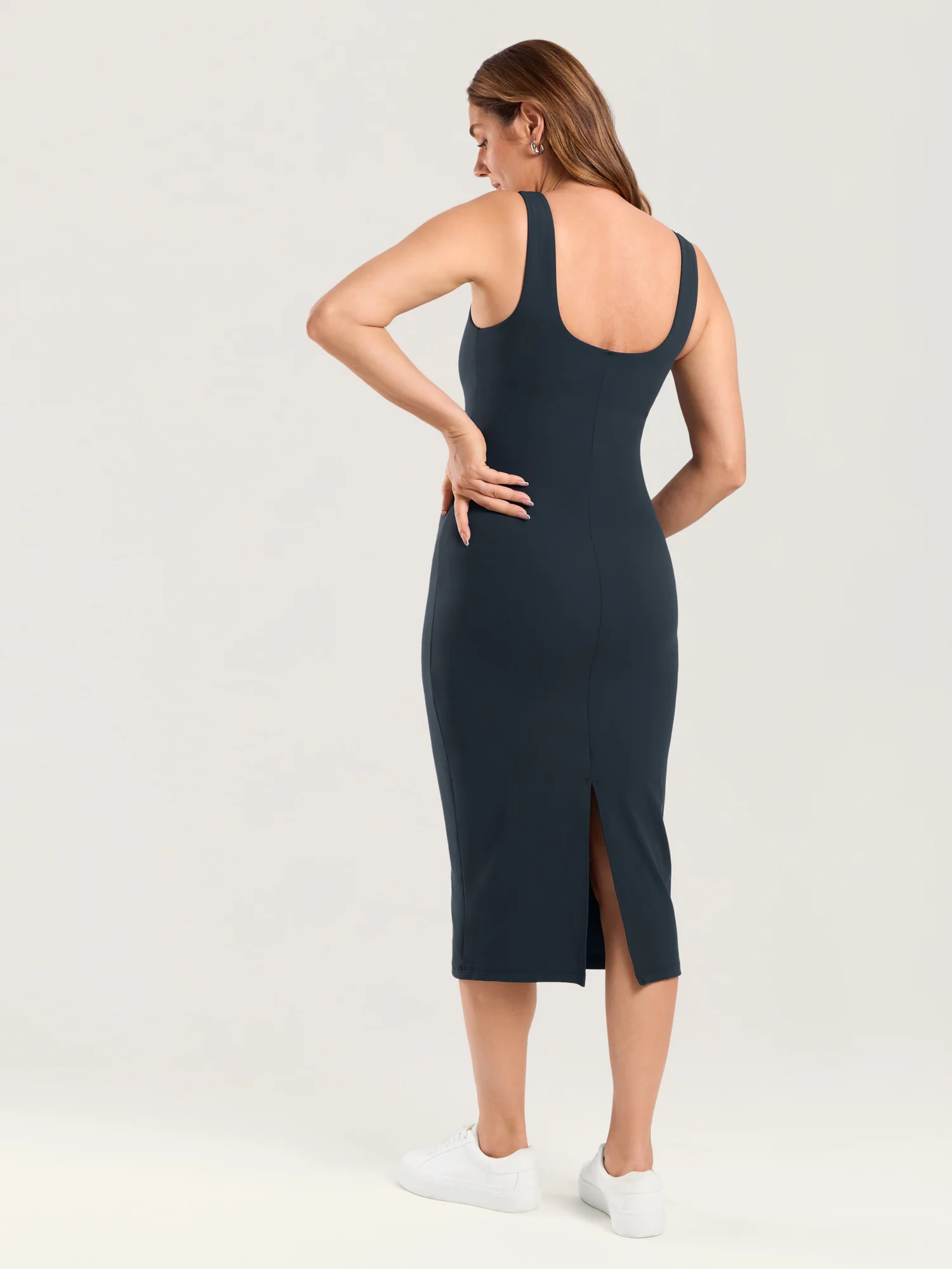 Natrelax® Bodycon Maternity Midi Dress - Back Slit - Image 9