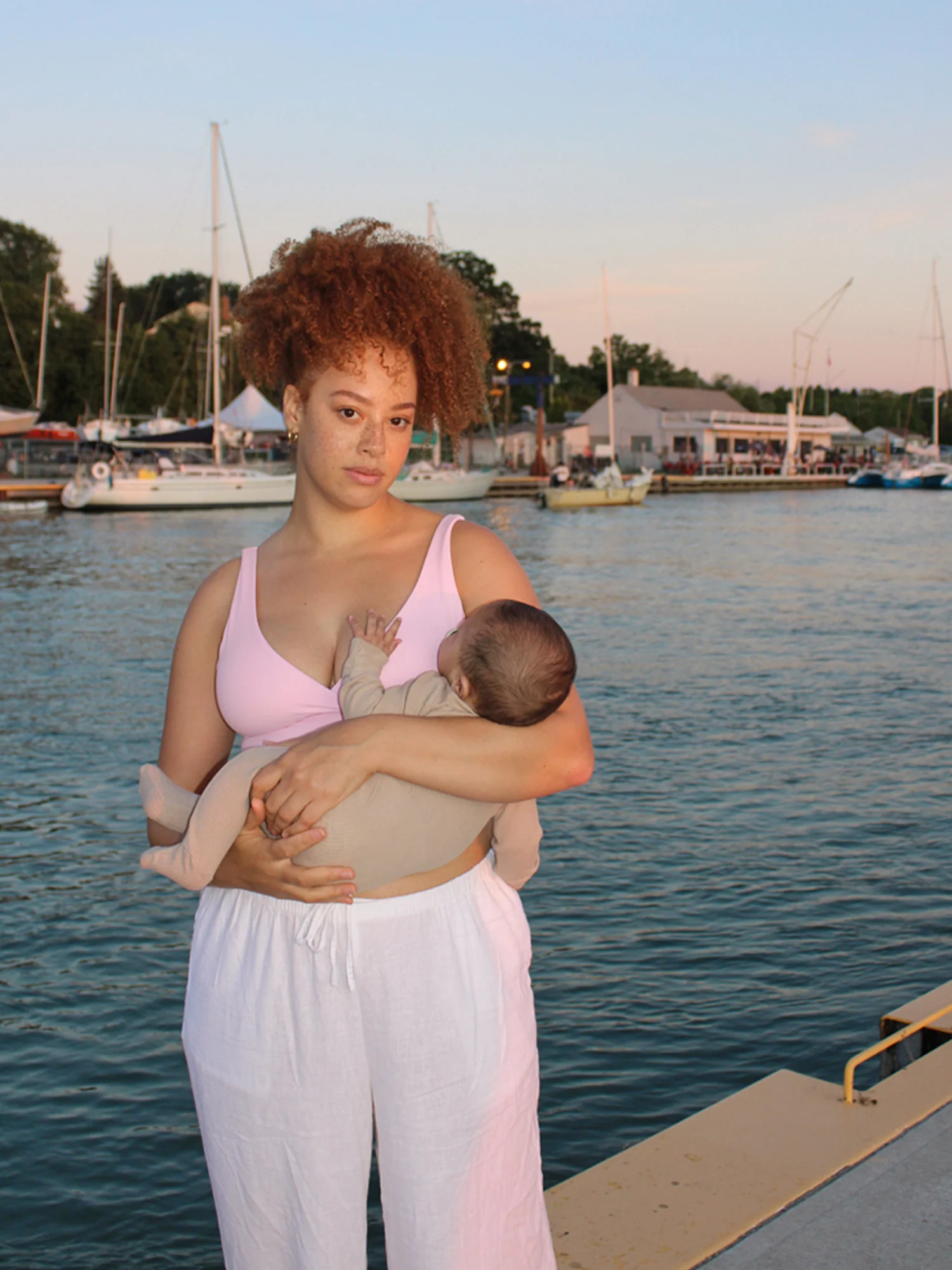 Natrelax® Crossover Nursing Crop Tank Top - Image 29
