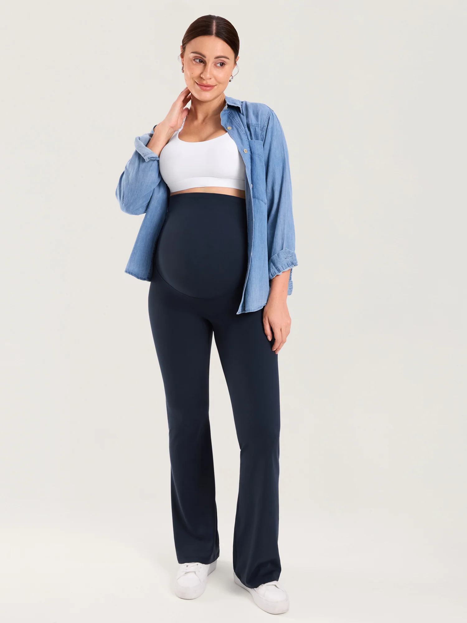Natrelax® No Front Seam Maternity Flare Leggings 31.5" - Image 19