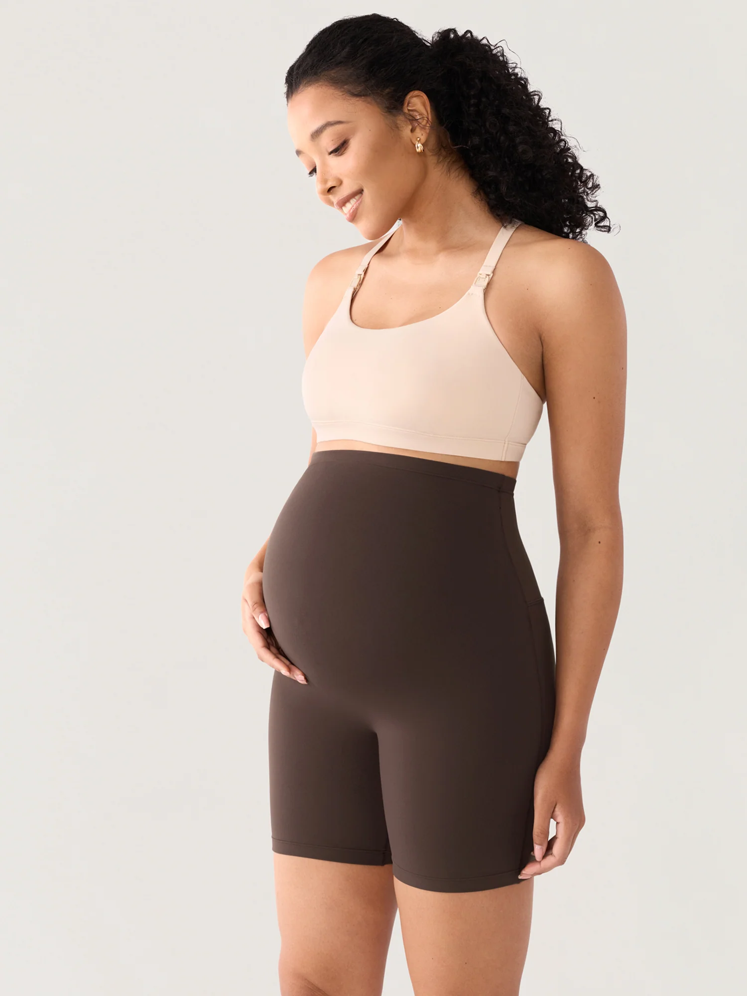 Natrelax® Seamless-Front Maternity Shorts 6" - Image 14