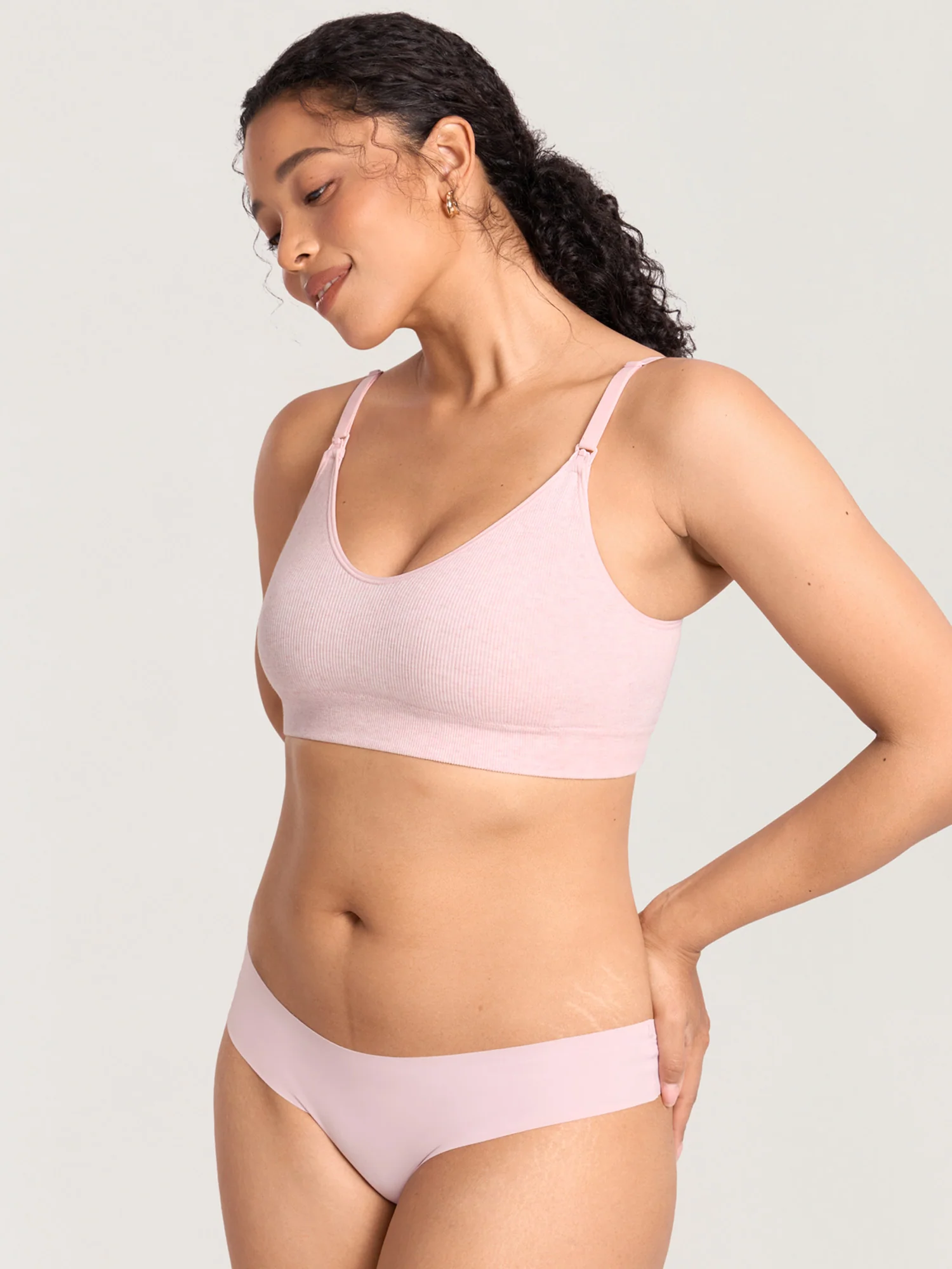 Ribbed Cotton Nursing Bralette - Image 14