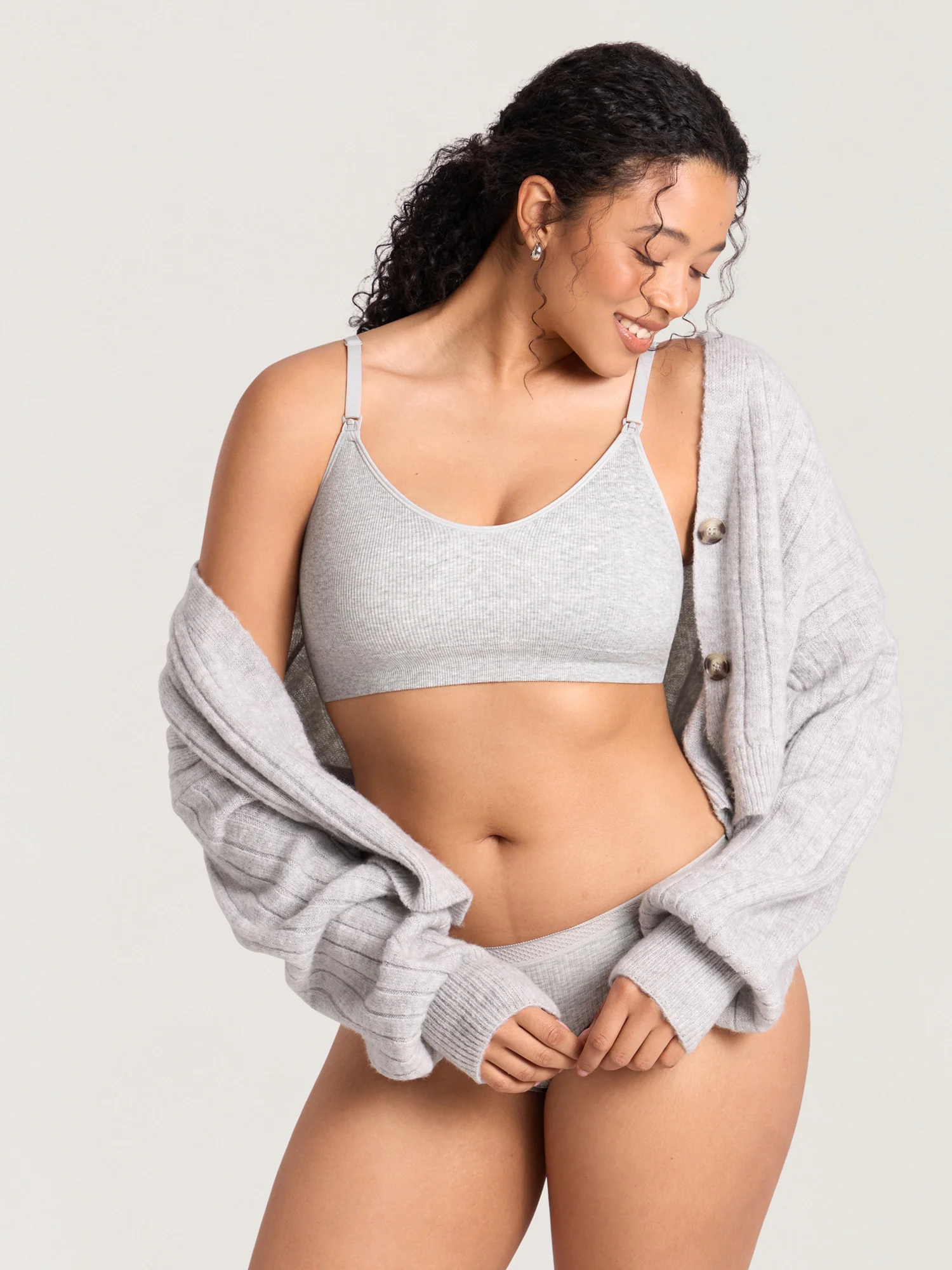 Ribbed Cotton Nursing Bralette - Image 5