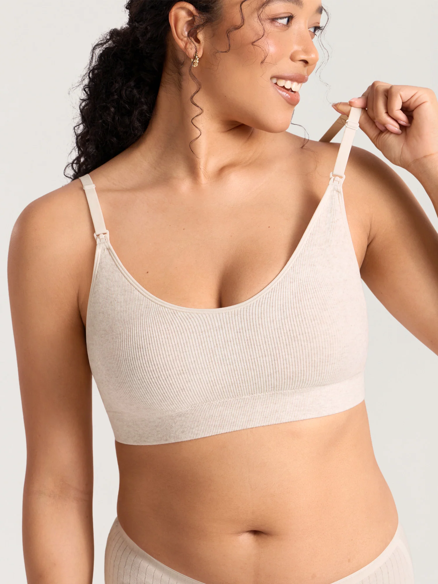 Ribbed Cotton Nursing Bralette - Image 7