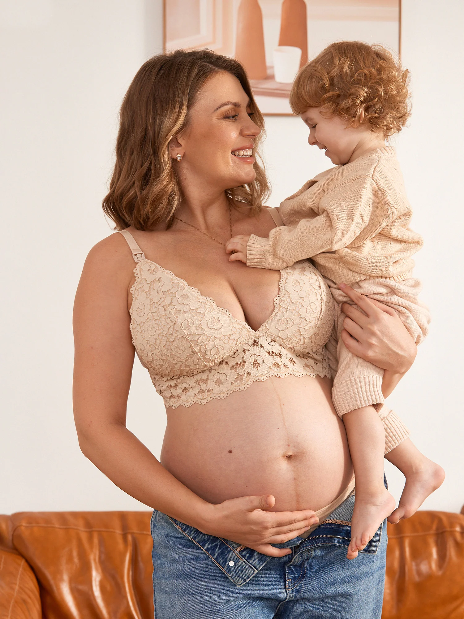 Lace Plunge Nursing Bralette - Image 16